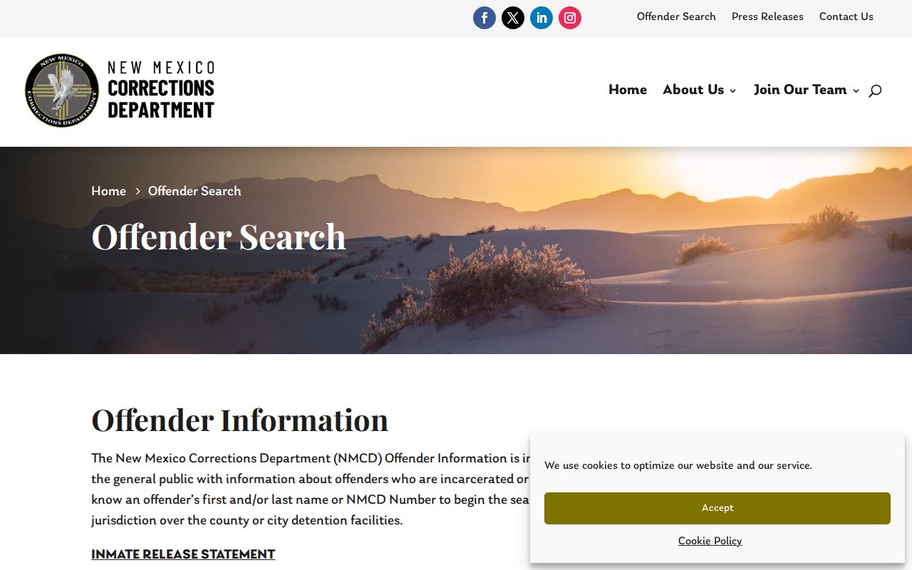 Los Alamos County criminal records search through NMCD Offender Search