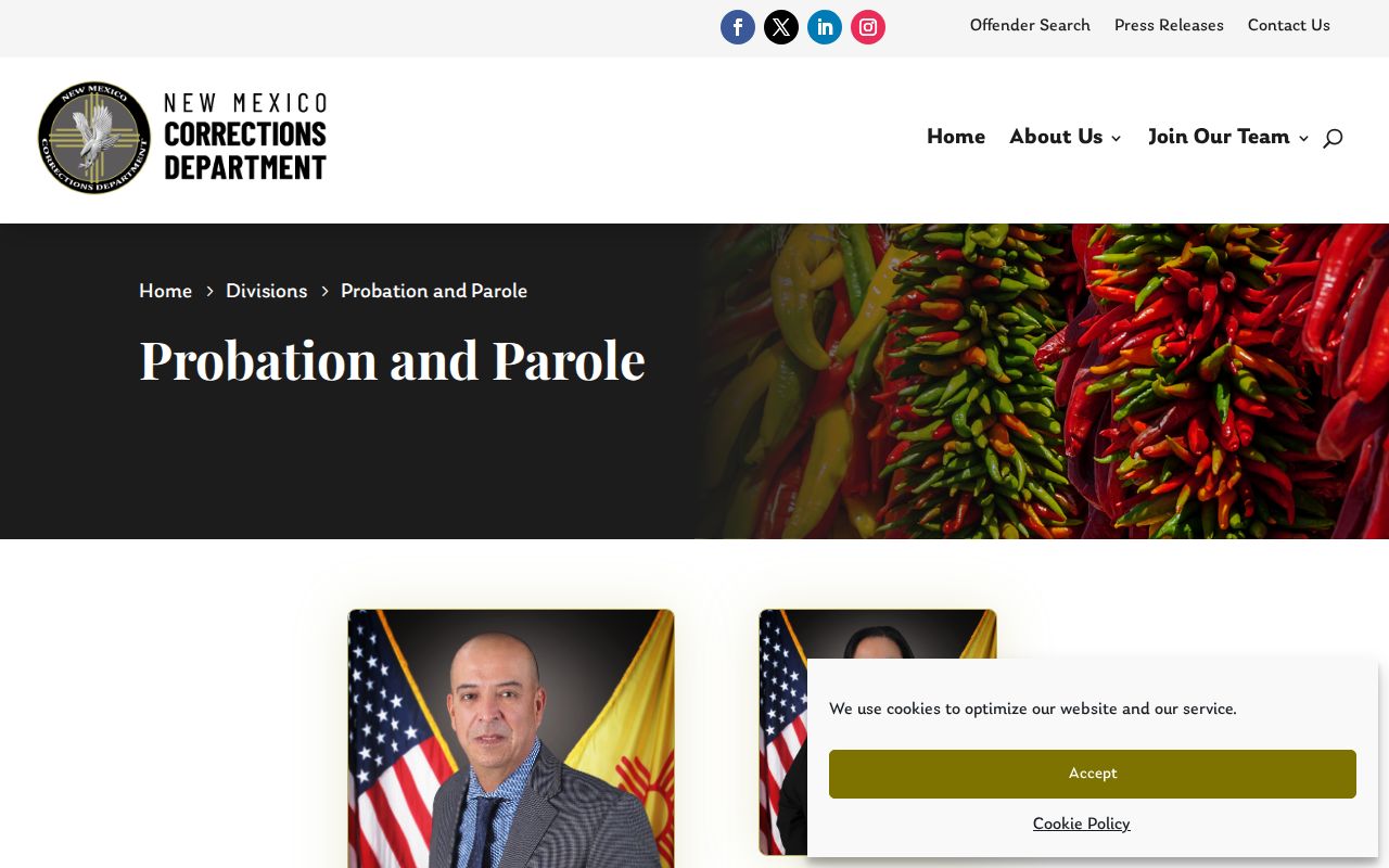 Los Alamos County criminal supervision records through NMCD Probation and Parole